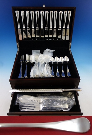 Spagnolo by Zaramella Italy Sterling Silver Flatware Set 12 Dinner 51 Pcs New